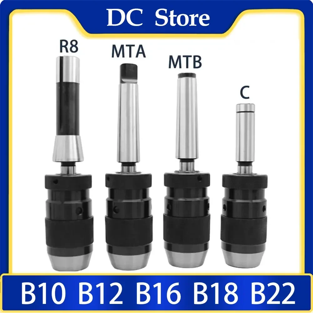 1 Set Morse Cone MT1 MT2 MT3 MT4 C6 C8 C12 C16 C18 R8 Tool Holder  B10 B12 B16 B18 B22 Drill Chuck CNC Self Tighten Drill Chuck