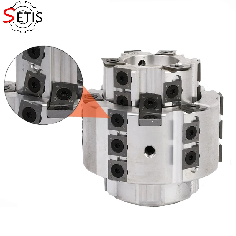 Woodworking CNC spiral cutter, machining center tenon cutter, tenoner rocking tenon cutter, indexable tenon cutter
