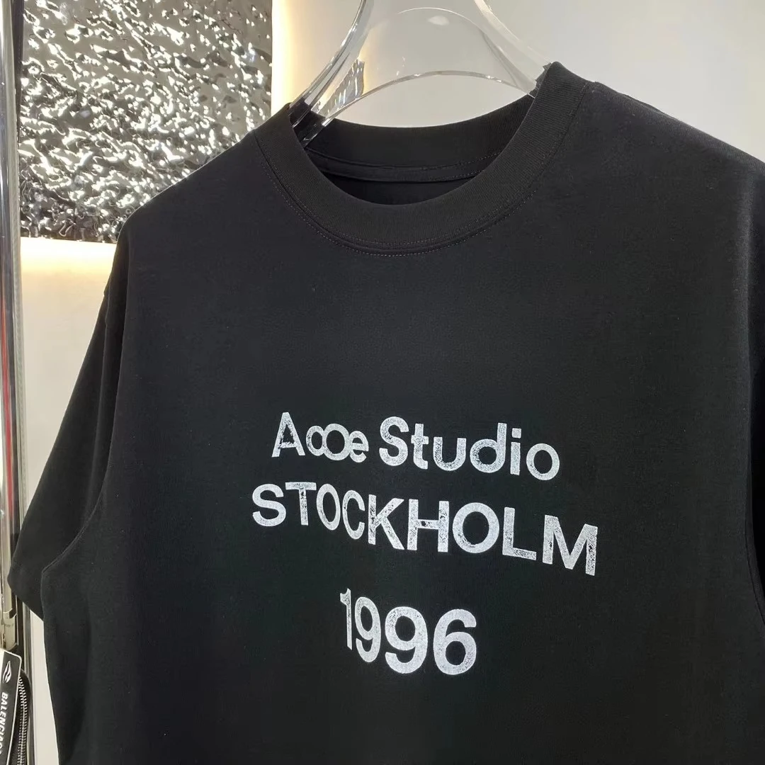 2025 Summer Letter Printing T-Shirt Men's High Quality Short Sleeve Cotton Tees Tide Brand T-shirt Unisex Tops Streetwear Tee