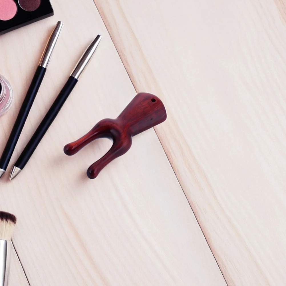 

2 шт., деревянный массажный инструмент Гуа Ша для лица, глаз, носа, стимуляции акупунктурных точек, эргономичный ручной валик для лица, детоксикации и путешествий