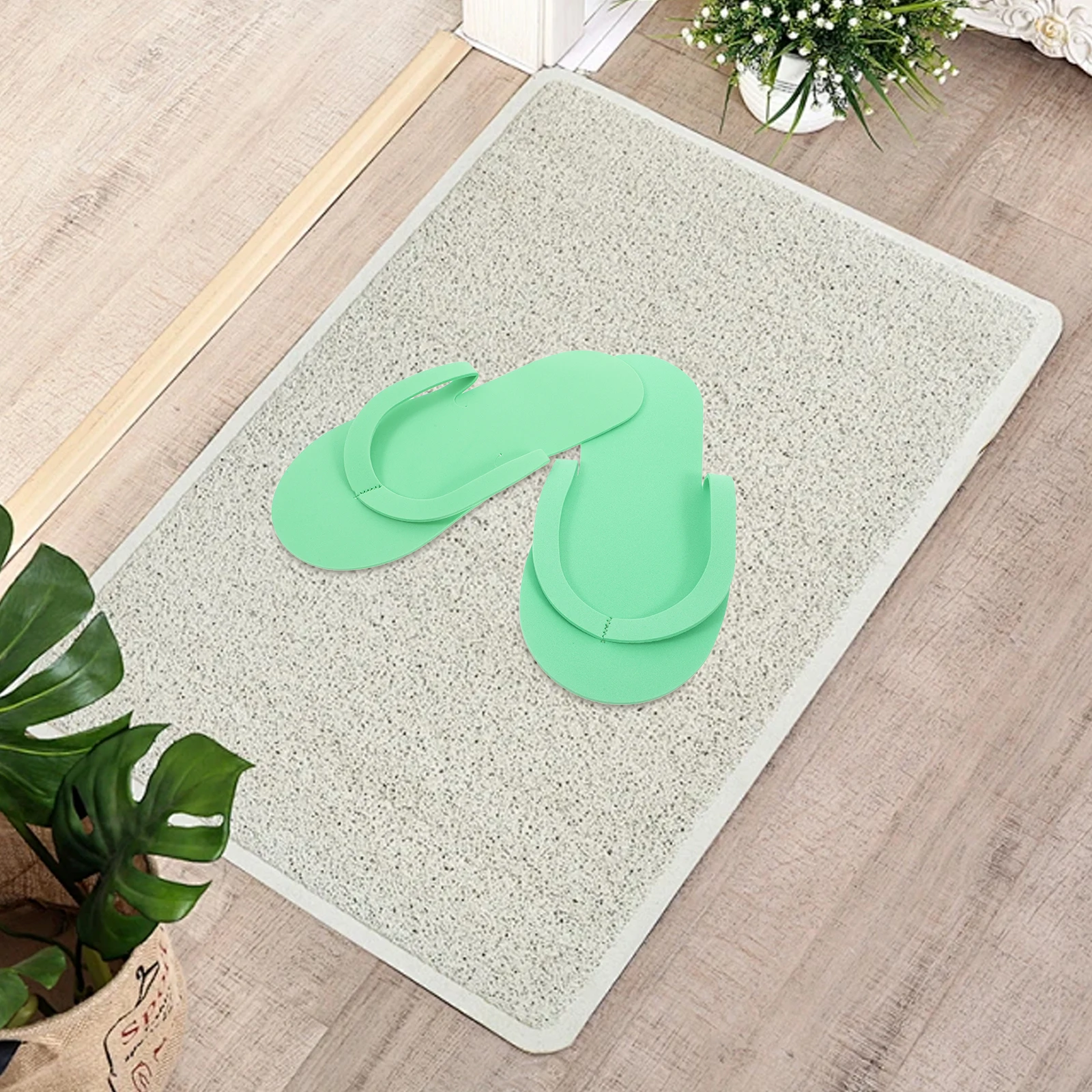

12 Pairs Disposable Manicure Slippers Foldable EVABased Hotel Home Travel Womens House Bridesmaids Summer Bedroom Bulk Bathing