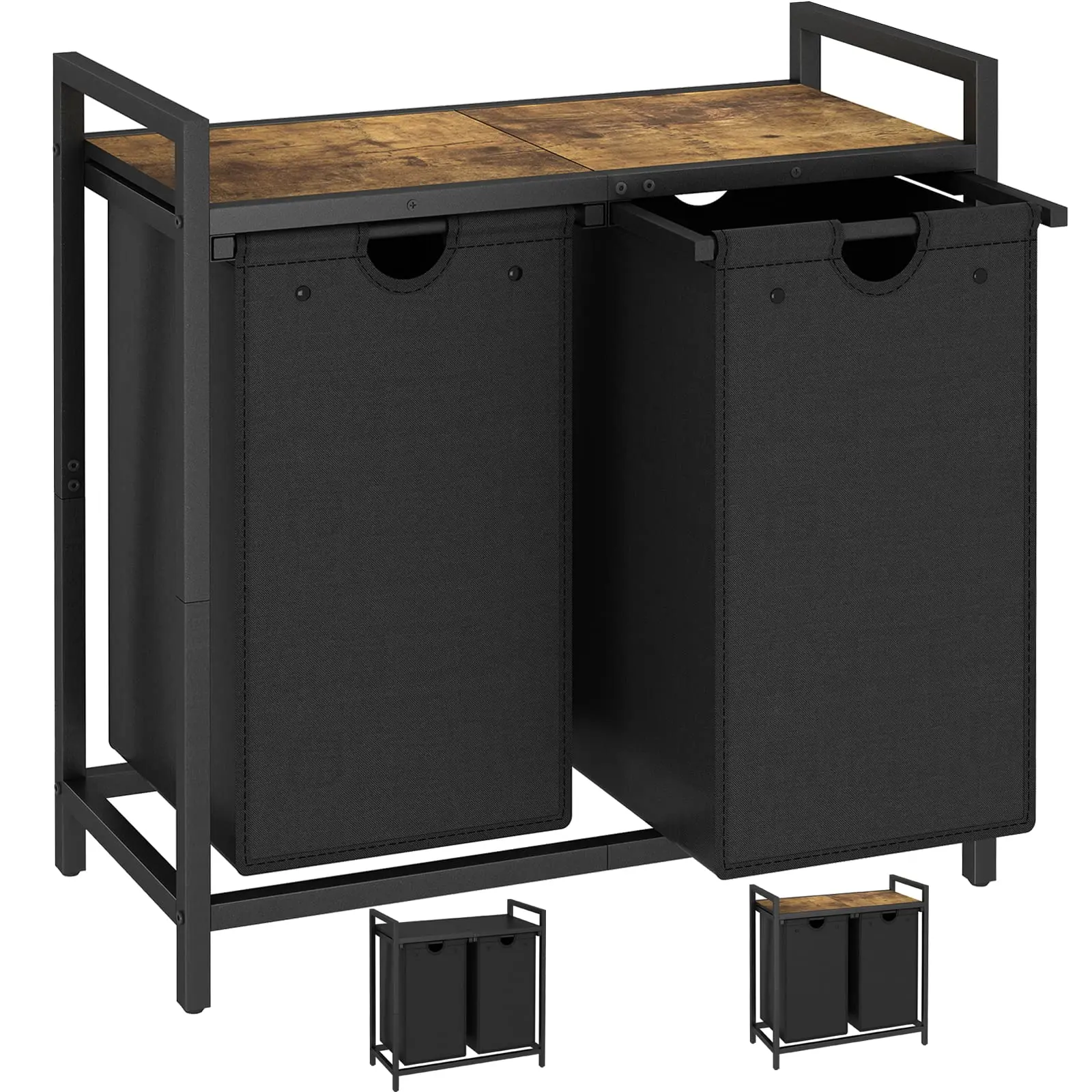 

Laundry Hamper Large Collapsible Laundry Baskets, Clothes Hamper with Easy Carry Handles in Laundry Room Bedroom Bathroom