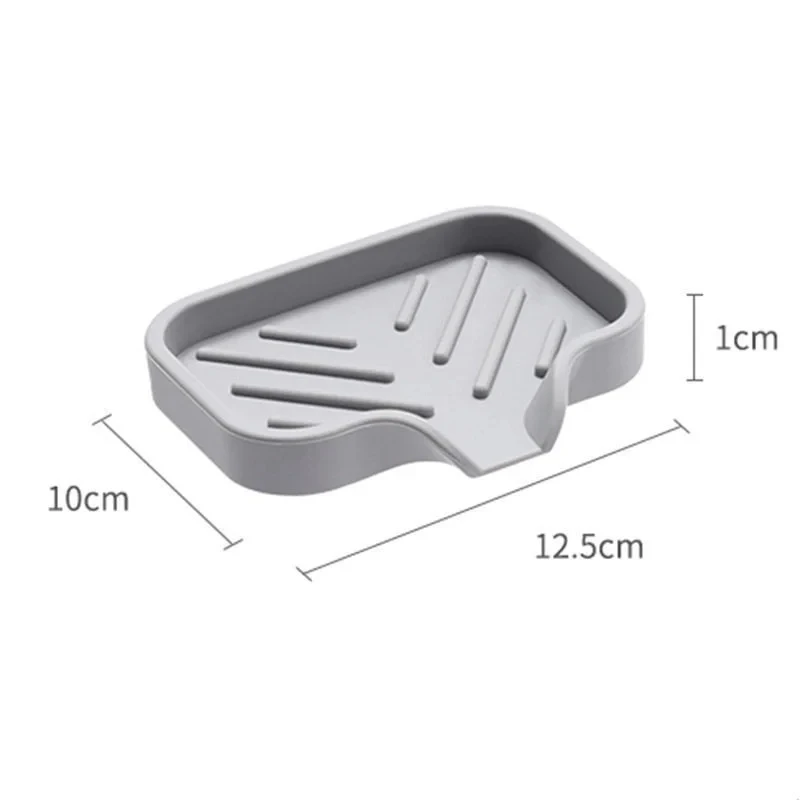 Kitchen storage rack sink silicone tray with drainage soap sponge storage rack countertop sink wiping soap storage convenient fo