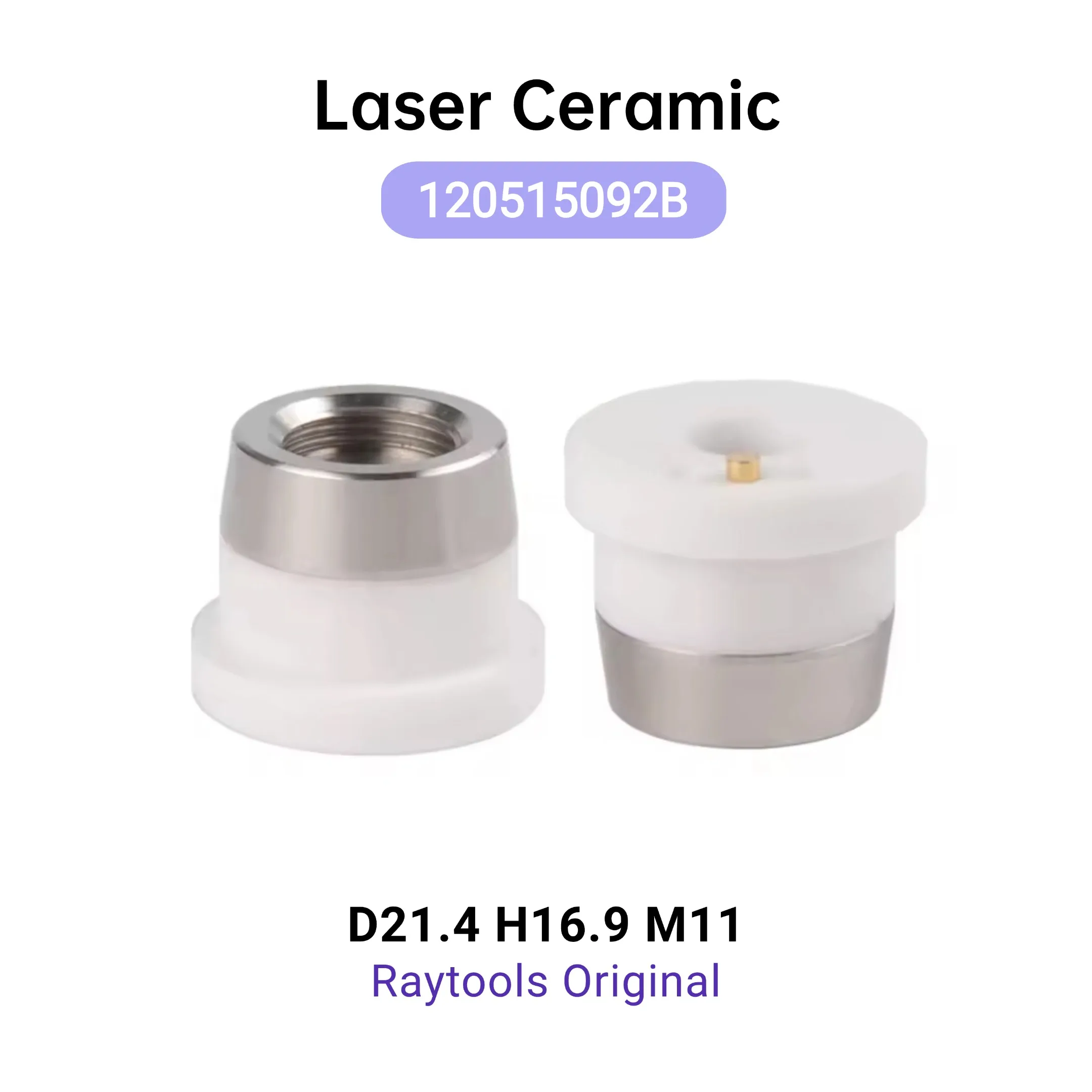 رأس 5 قطعة Raytools الأصلي Dia.21.4mm H16.9mm M11 الليزر السيراميك Pn:120515092B فوهة حامل ل BM06K-3D BS12K-3D BS20K-3D