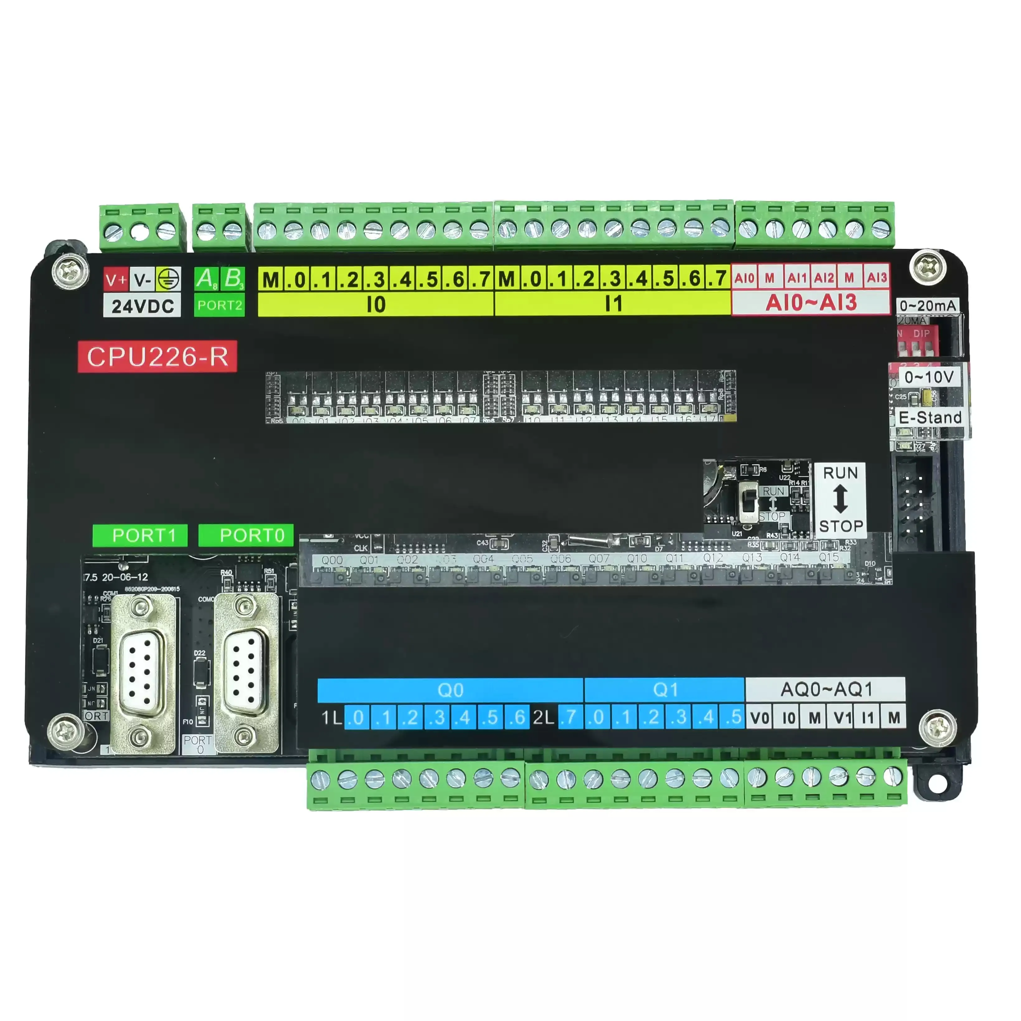

PLC Industrial Control Board S7-200 Domestic CPU226cn Simple Plate Module With Analog 16 In 14 Out DC24V Programmable Controller