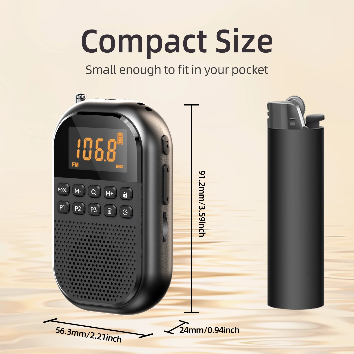 [Mini Radio Pro] USB/SD Dual Card Decoding | HD Radio Sound Quality | Portable Outdoor Audio | One-click Search Station