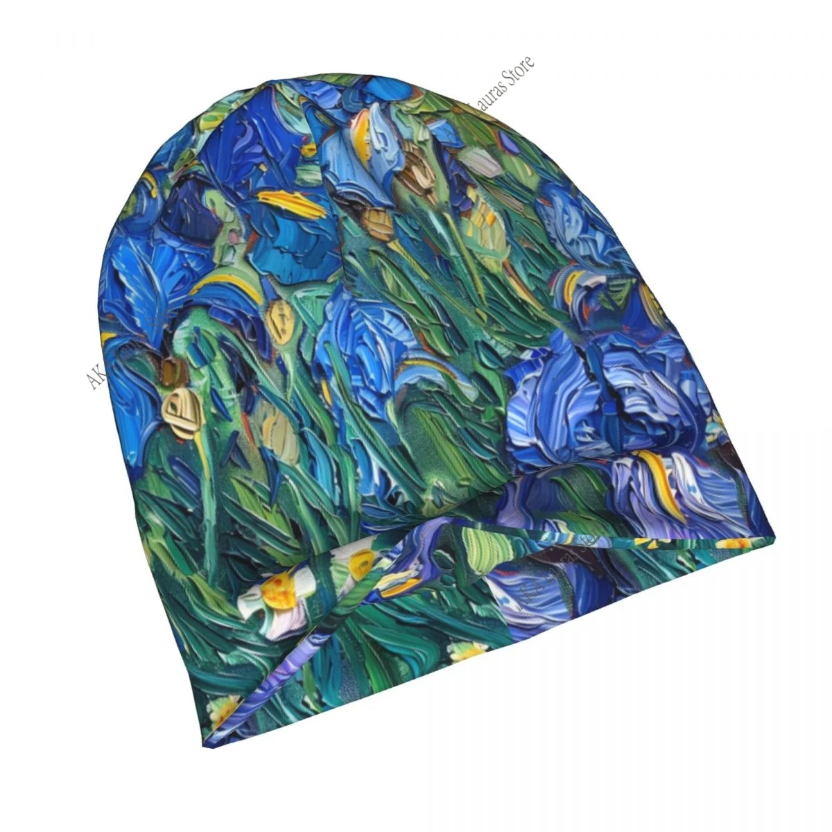 Irises 2 Van Gogh Men Women Beanies Windproof Ski Cap Double Layer Fabric Bonnet Hat