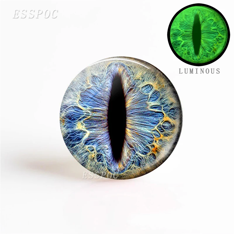 5PCS Frost Dragon Eye Resin Glass Cabochon DIY Fashion Accessories Luminous Glass Dome Glow Jewelry