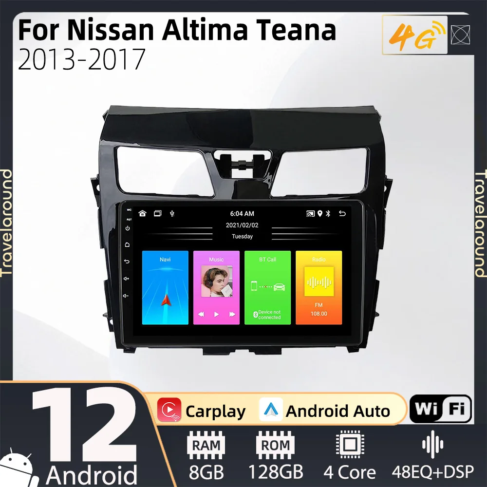 

Car Stereo 2 Din Android for Nissan Altima Teana 2013-2017 Car Radio WIFI GPS 4G Carplay Navigation Multimedia Player Head Unit