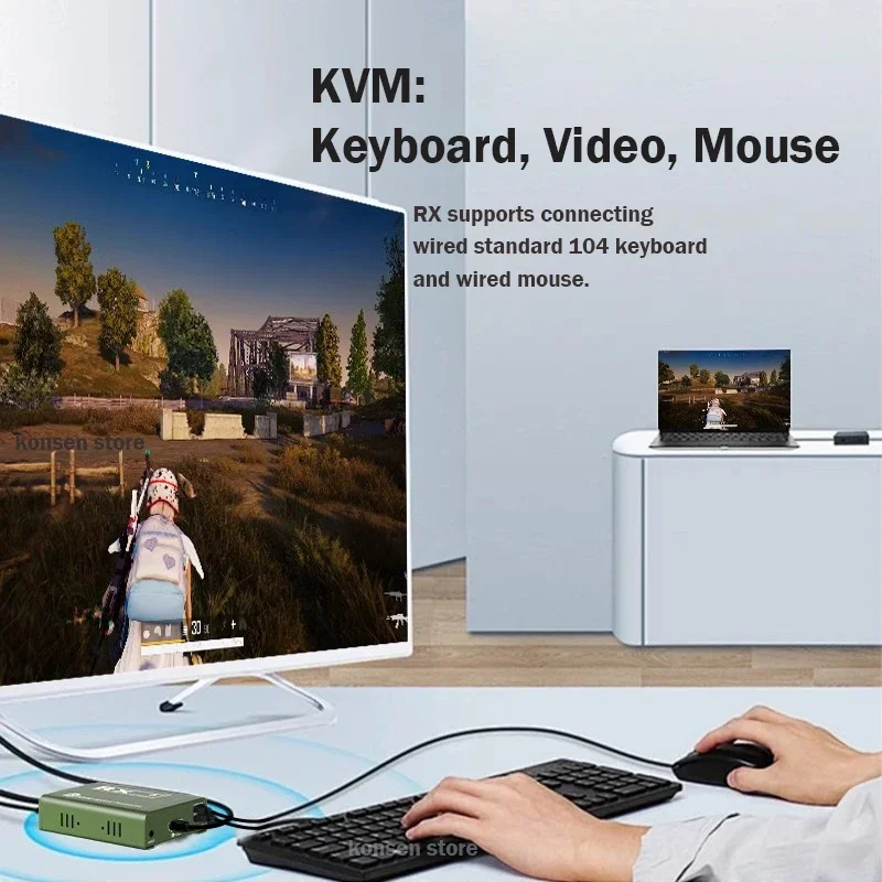 Displayport Fiber KVM Extender LC Fiber Optical Cable 20Km DP to Fiber USB Transceiver with SFP Module Support Mouse Keyboard