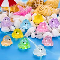 Micro Landscape Ornaments Colorful Luminous Small Octopus Ornaments Creative Fish Tank Landscaping Resin Crafts