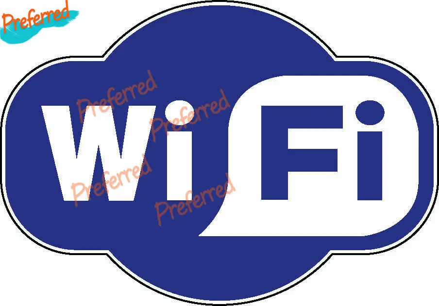 WiFi Logo Vinyl Sticker Printed Vinyl Decal for car bumper, window, laptop etc
