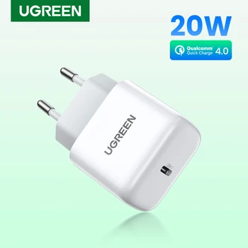 UGREEN USB 유형 C 충전기 20W PD 빠른 충전기 아이폰 13 12 8 빠른 충전 4.0 30 전화 충전기 Xiaomi 화웨이 PD 충전기