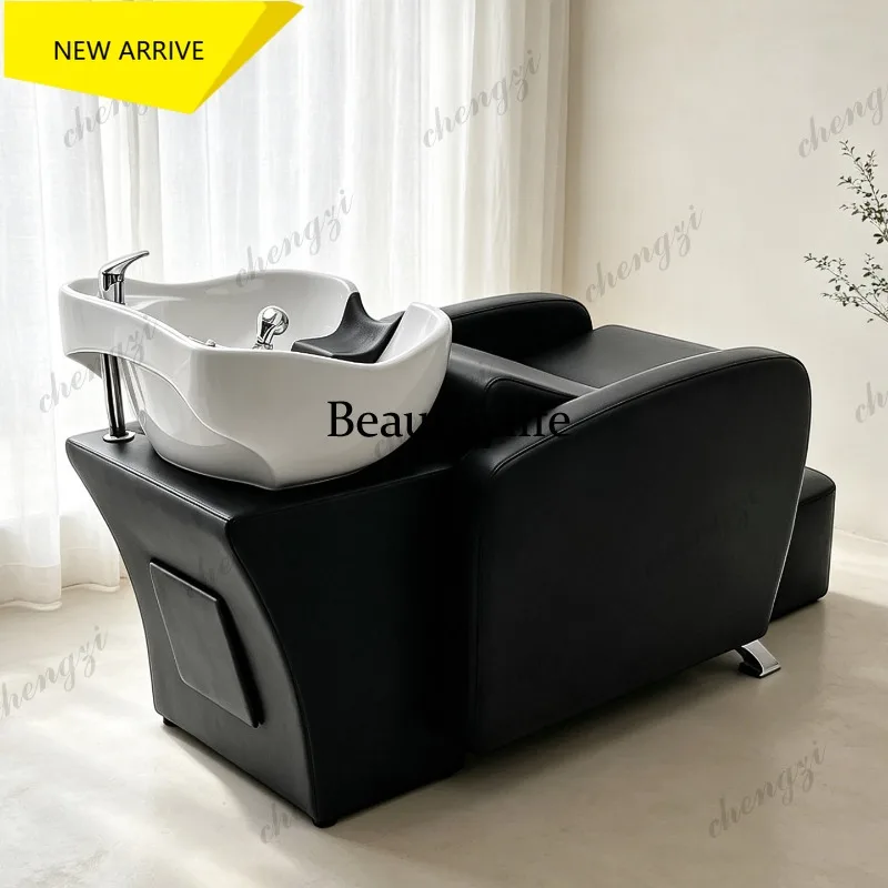 E153 salon hair salon ceramic basin shampoo bed flushing bed hair salon special semi-reclining shampoo bed