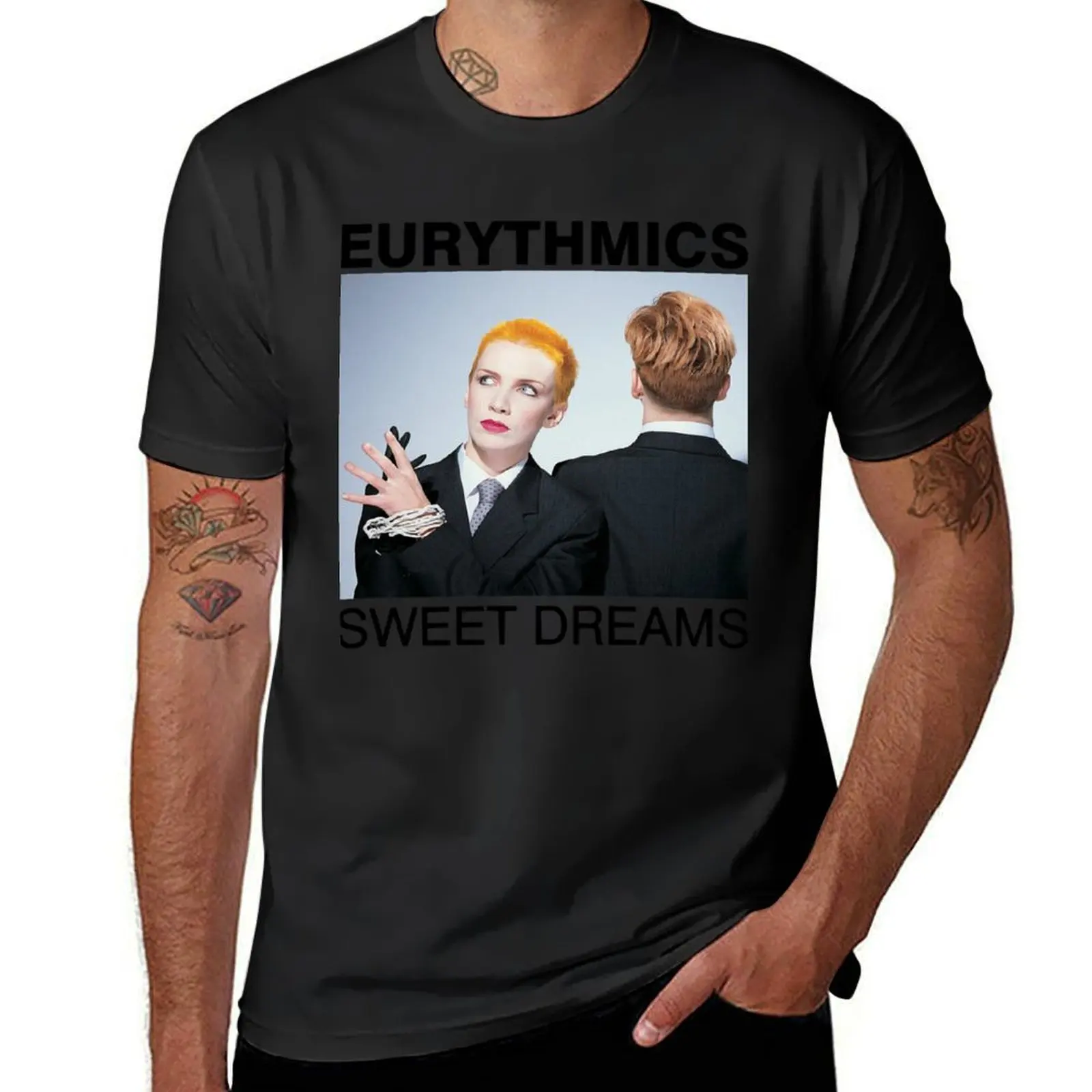 

EURYTHMICS BAND T-Shirt blacks sports fans funnys cute clothes mens t shirt graphic