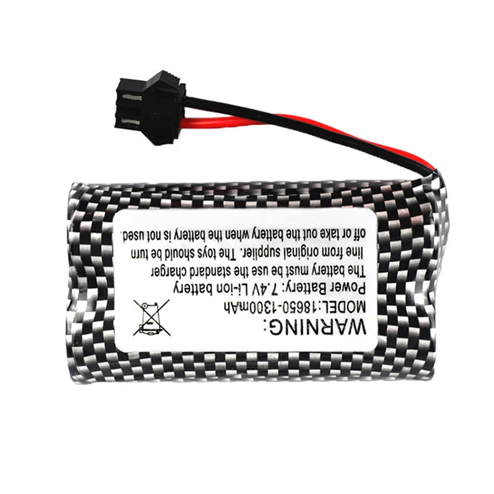 7.4 V 1300mAh 2S li-ion batteria SM-3P per orologio Gesture Sensing Twisted RC stunt car RC auto camion barche giocattoli parti 7.4 V batteria