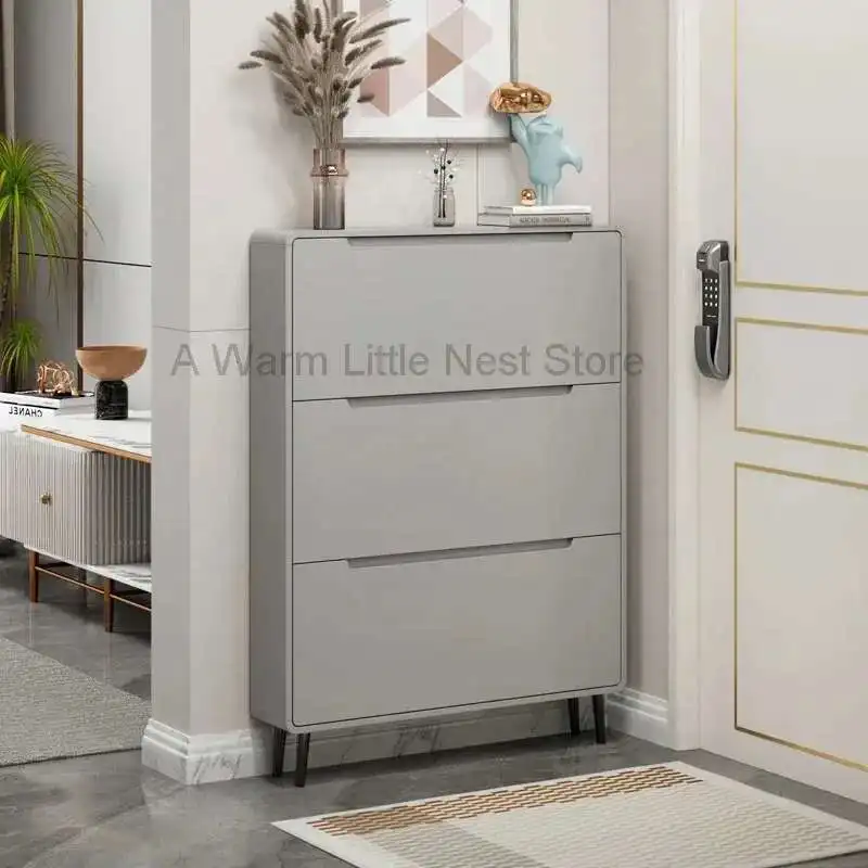 

Luxury Drawer Shoe Cabinet Vertical Design Home Organization Shoe Rack Wooden Hallway Schonen Kast Furniture Living Room