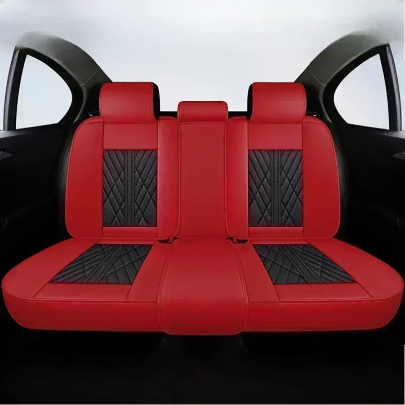 غطاء مقعد السيارة مقاوم للماء من جلد البولي يوريثان ناعم كامل التفاف مقاوم للماء غطاء مقعد مقاوم للاهتراء مجموعة كاملة من 5 مقاعد لنيسان فرونتير #2