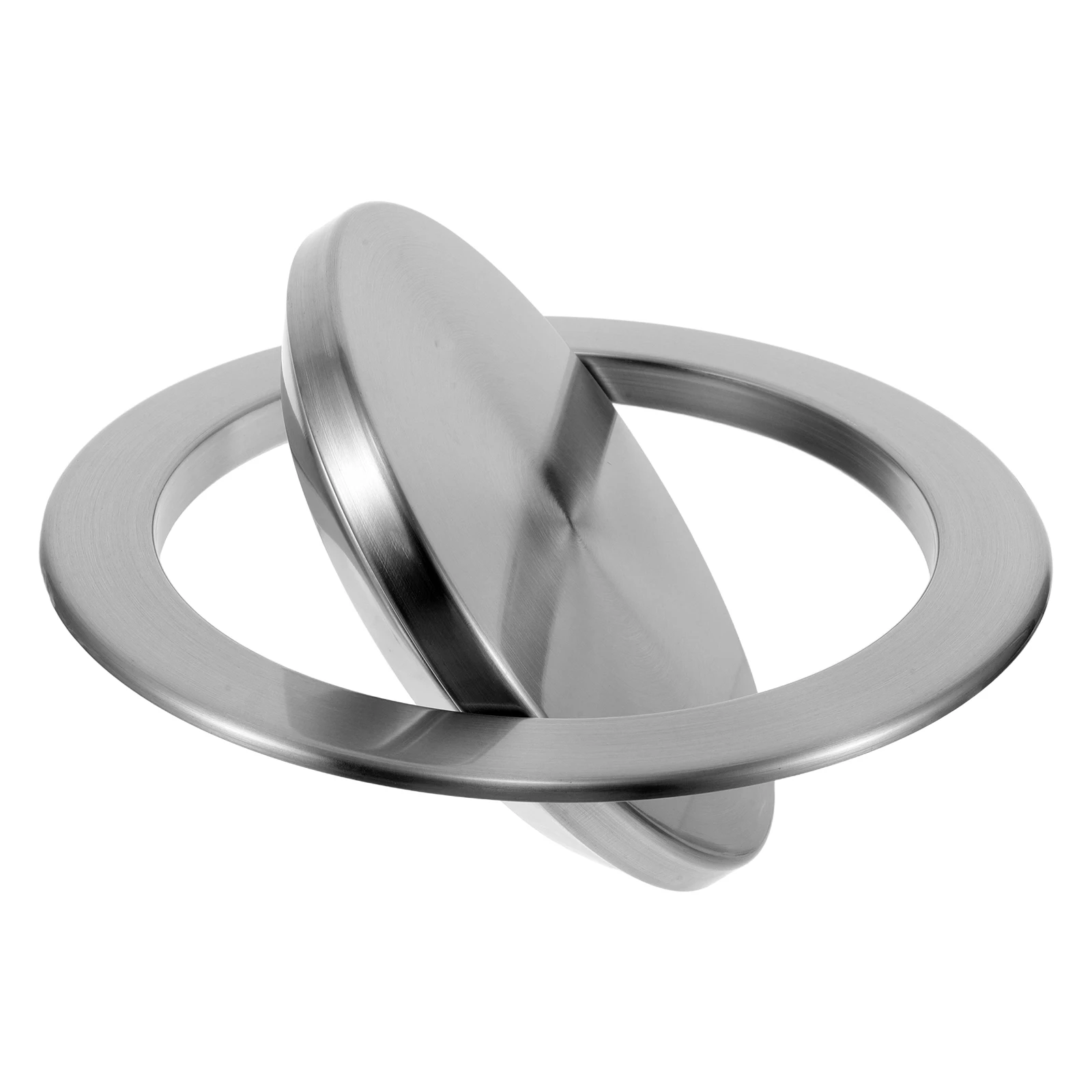 

Countertop Built-in Stainless Steel Trash Can Lid Swing Bin Cover Kitchen Embedded Recessed Garbage Lid Built-in Trash Can Cover