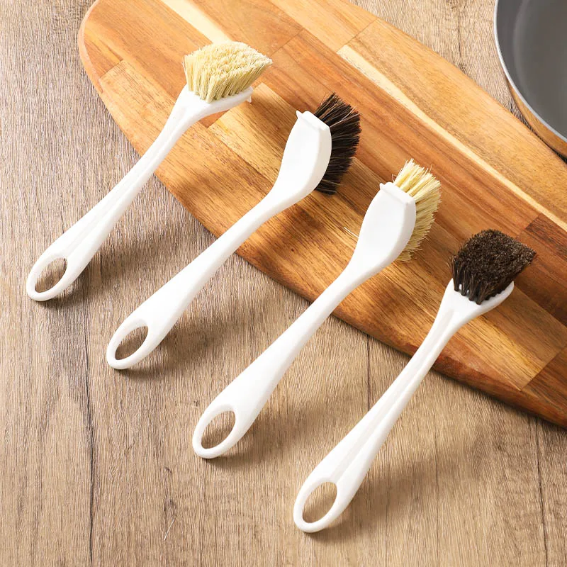 Cepillo de cocina resistente con mango de plástico: cerdas de sisal o crin para limpieza de ollas, sartenes y encimera