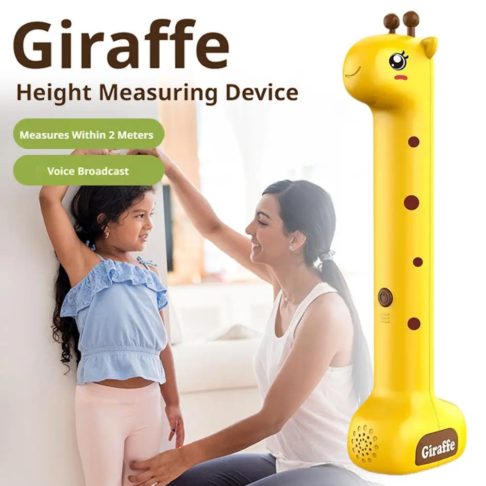 

Children's Home Use Stature Measurement Stick Kids Digital Height Measuring Device Cartoon Giraffe Cordless Height Stadiometer