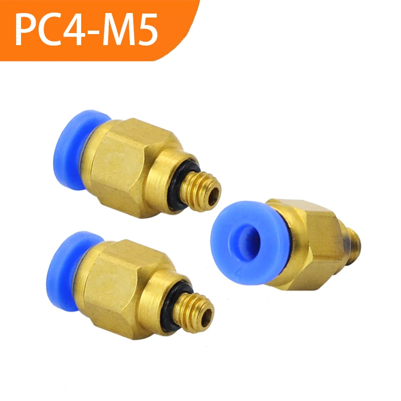 500PCS Pneumatic Fitting PC4-M5 Quick Air Hose Connector Brass Coupling One-Touch Fittings