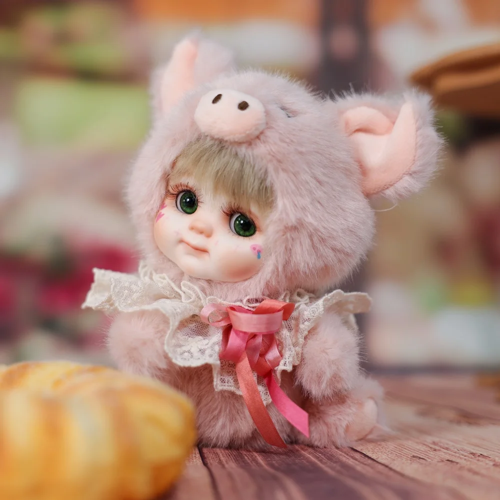 

Cloveray 8 inch Super Cute Porcelain Doll Kawaii Plush Animal Set Ceramic Doll High-quality Handmade Collectible Artwork Gift