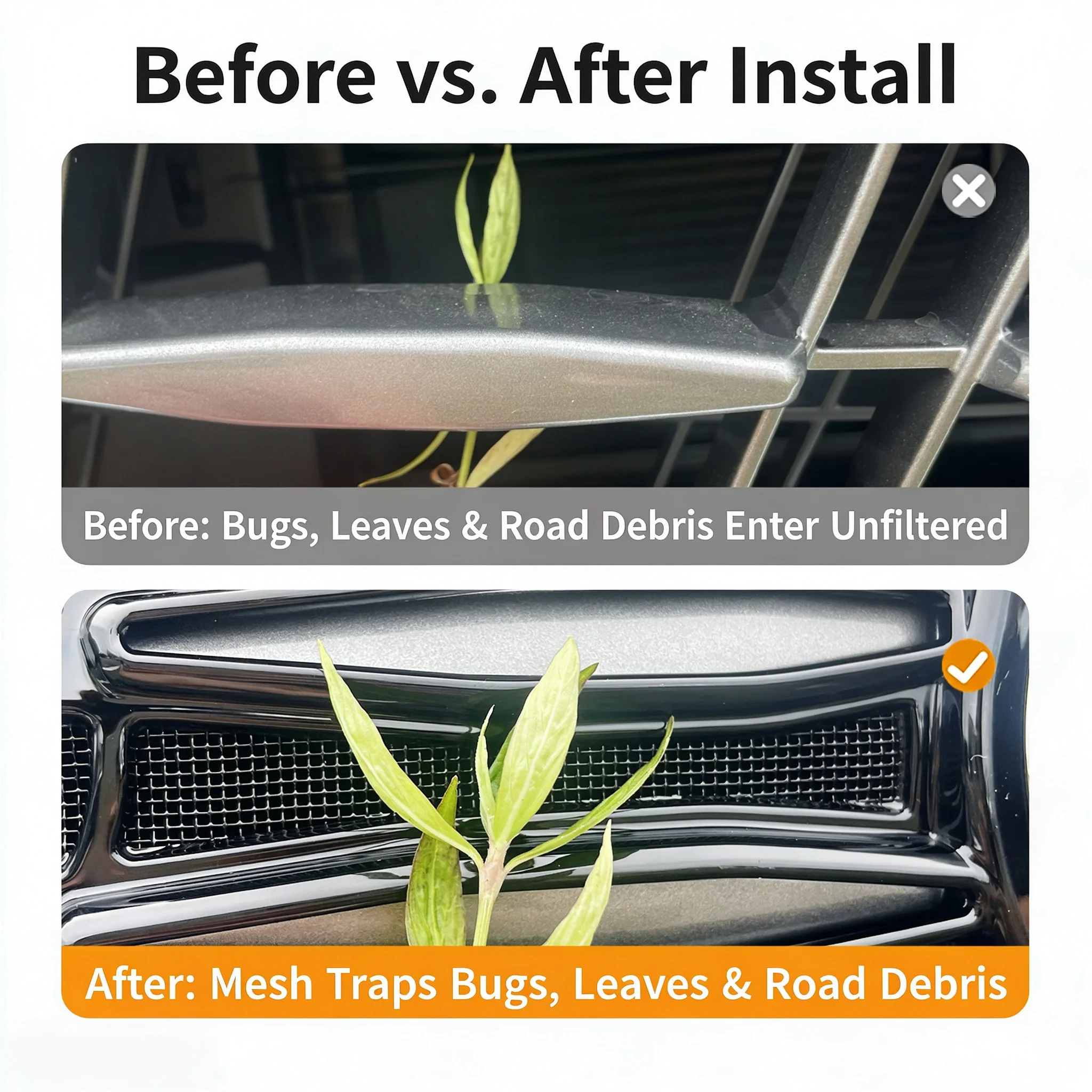 For Lexus ES 2025 Upper & Lower Grille Insect Mesh, Integrated Welding Bright/Matte Black Radiator Net Car Accessories