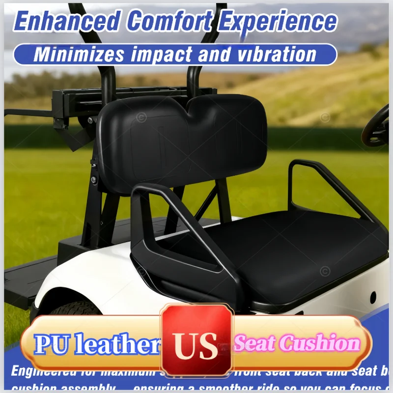 Golf Cart Front Seat Cushion Front Seat Back and Seat Bottom Cushion Replacement Assembly for EZGO Medalist TXT 1994-2013 Models