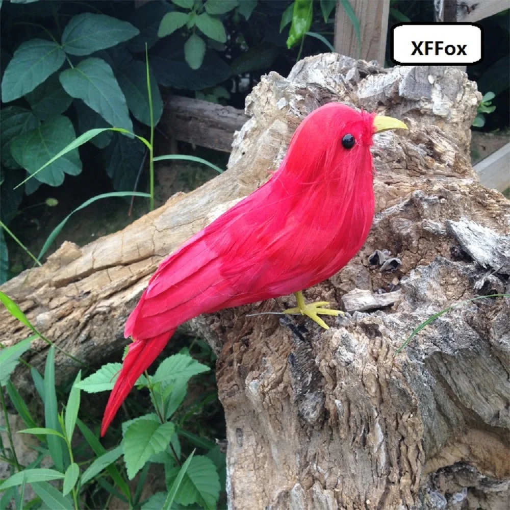 

new simulation red bird model foam&furs lifelike bird gift about 22cm xf0599