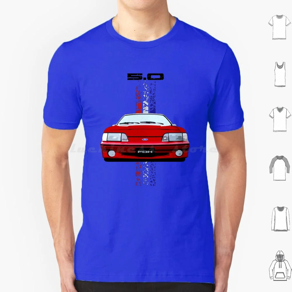 

Retro Gt 5.0 Fox Body T Shirt Big Size 100% Cotton Racing Vehicle Cars Race Car Antique Car Muscle Car Retro Car Classic Car