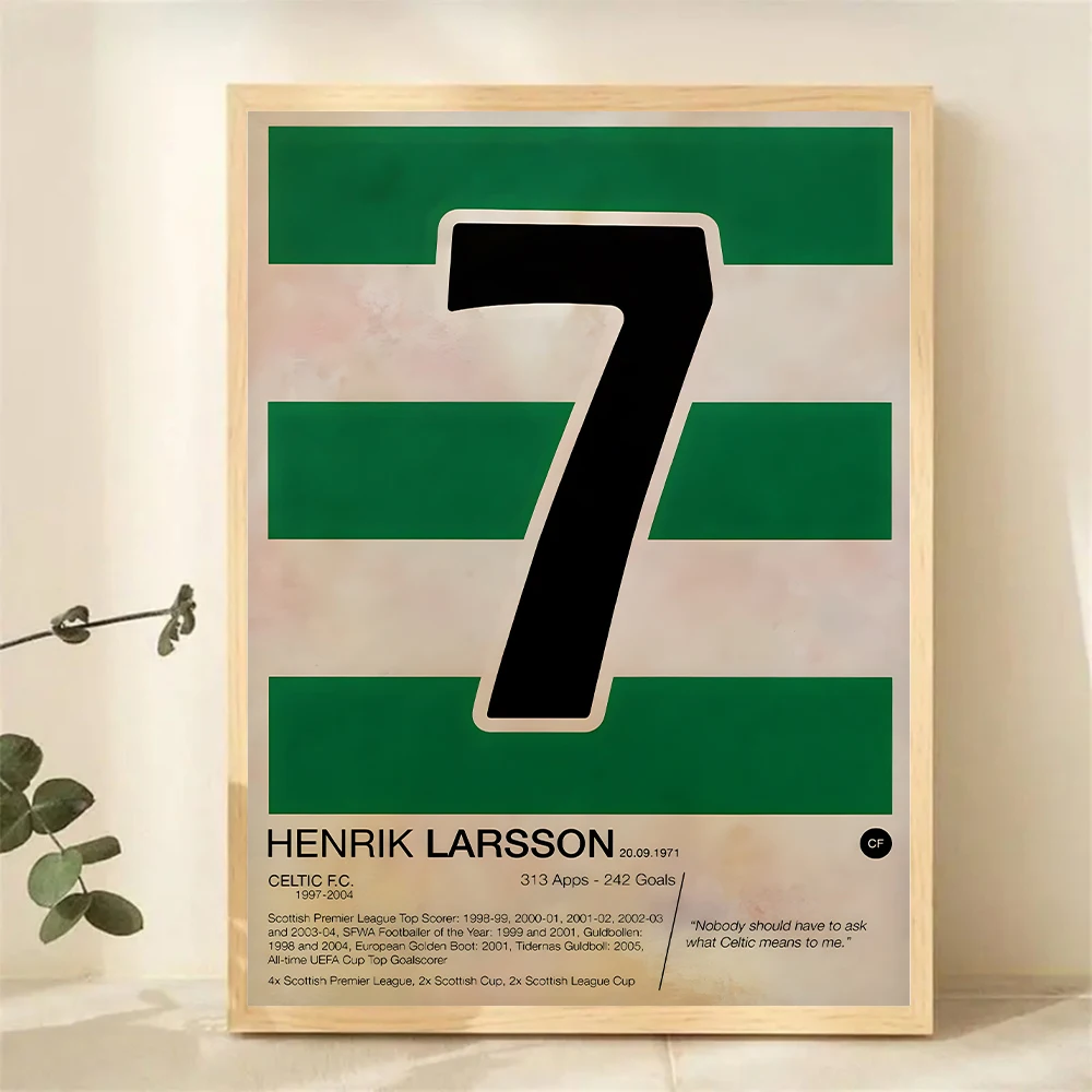 Retro Famous Football Player Jersey Numbers Poster Picture Canvas Painting Soccer Sport Wall Art Home Decor Print Living Room - Image 5