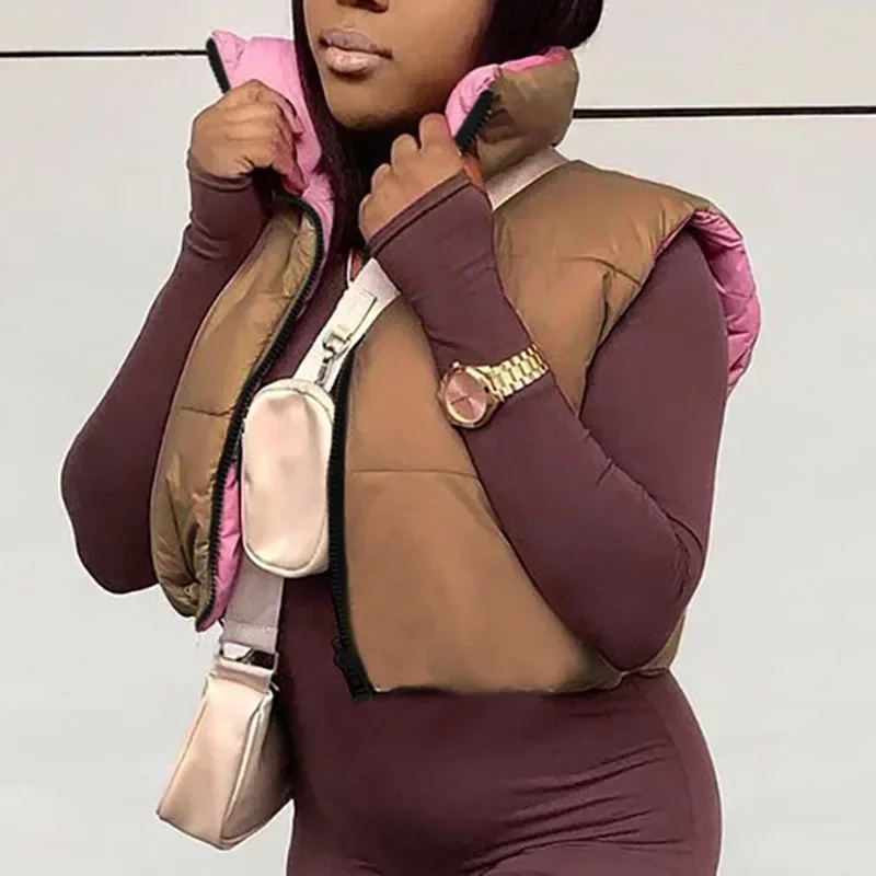 Sleeveless Women's Autumn Winter Down Jacket Vest Warmer Waistcoat Parka Female Puffer Short Cotton Jackets Women 2024 Fashion