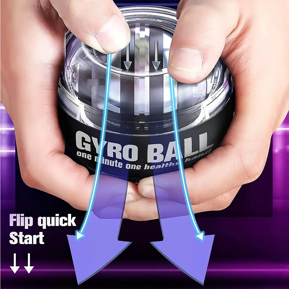 Wrist Trainer Ball Auto-Start Ball Wrist Strengthener Gyroscope Forearm Fitness Exerciser Power Gyro Ball Hand Trainer