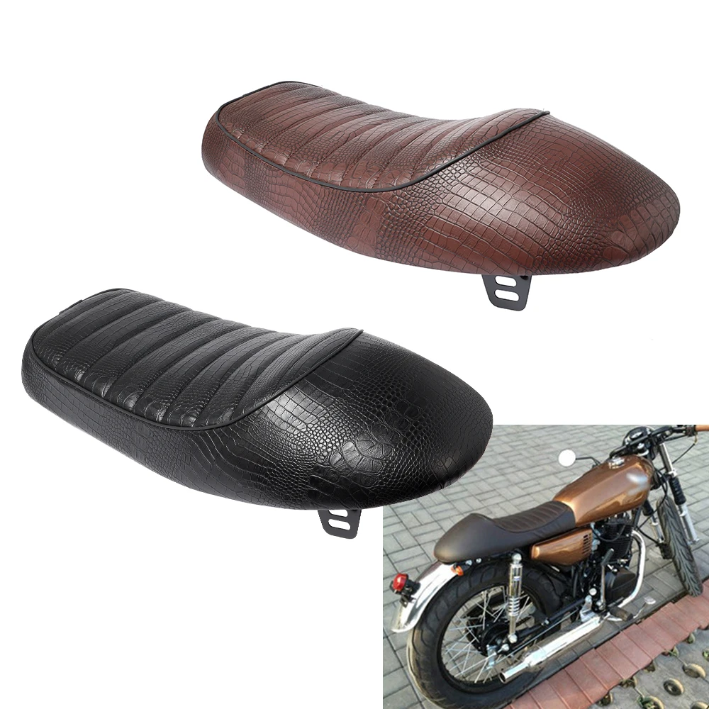 Universal Motorcycle Cafe Racer Seat Custom Vintage Hump Saddle Flat pan Retro Seat For Honda CB125S CB200 CB350 CL350 CB400