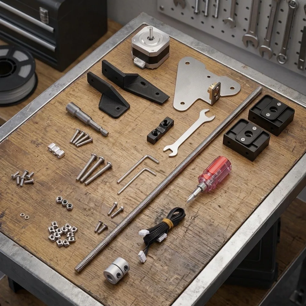 Dual for z Kit for Ender 3 and For CR-10 3D Printers Built with Reusable Metal and Plastic Components for z-Axis Operation