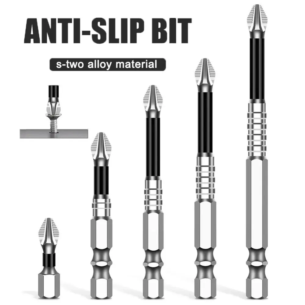 

K5 Non-slip Impact Phillips Screwdriver Bit Strong Magnetic High Hardness Driver Bit S2 Alloy Hex Shank Electric Screwdriver Bit