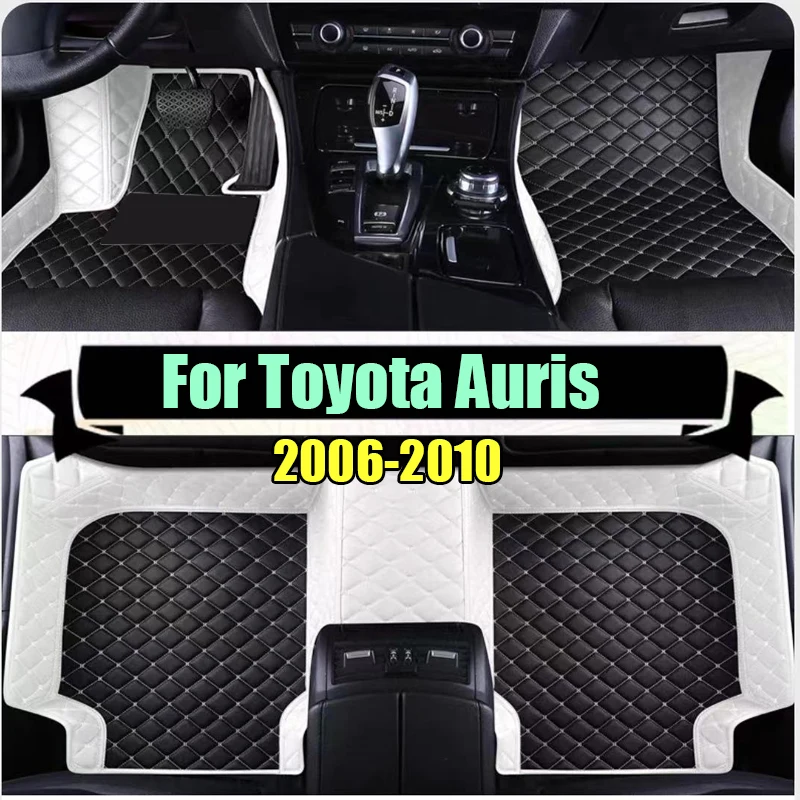 

Custom Automotive Car Floor Mats For Toyota Auris 2006 2007 2008 2009 2010 Auto Luxury Leather Men Women Car Mats Full Coverage