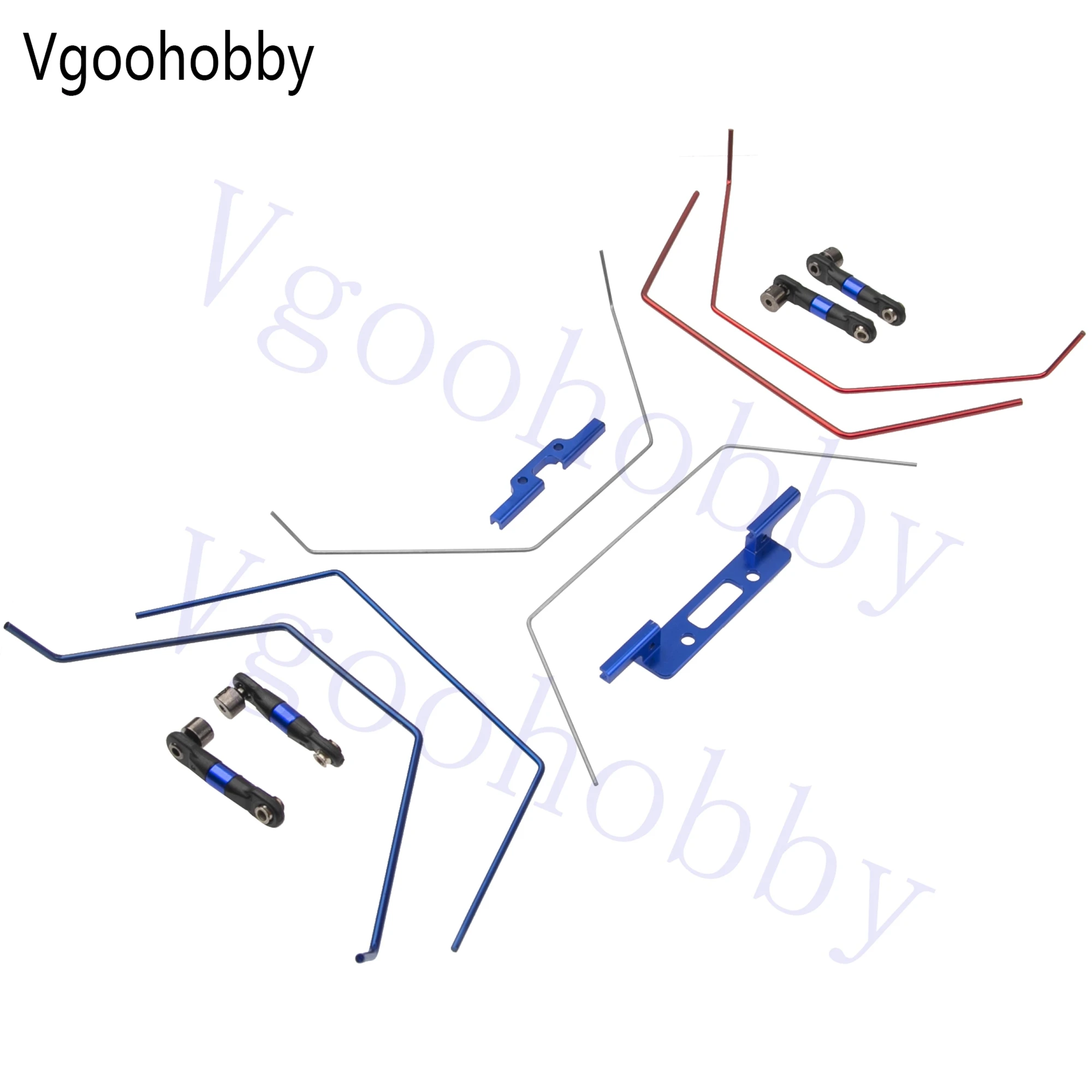 RC Sway Bar Kit Front & Rear Anti-Roll Bar Wide Sway Bar for 1/10 Traxxas Slash 2WD RC Car