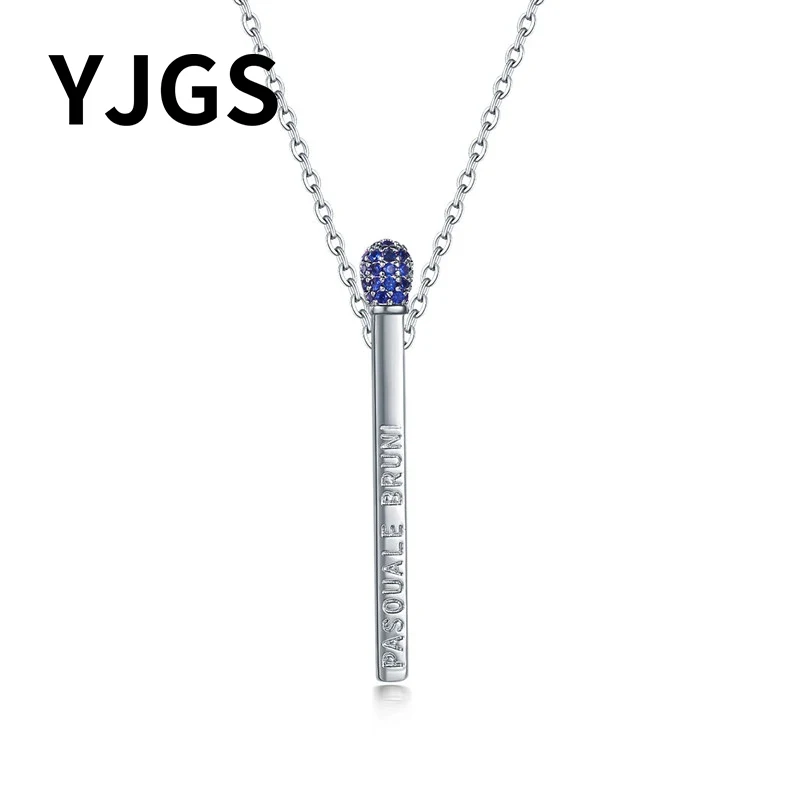 YJGS Personalized Music Microphone Shape Pendant Necklaces New Jewelry Simple Long Chain Neutral Necklace Statement Couples Gift