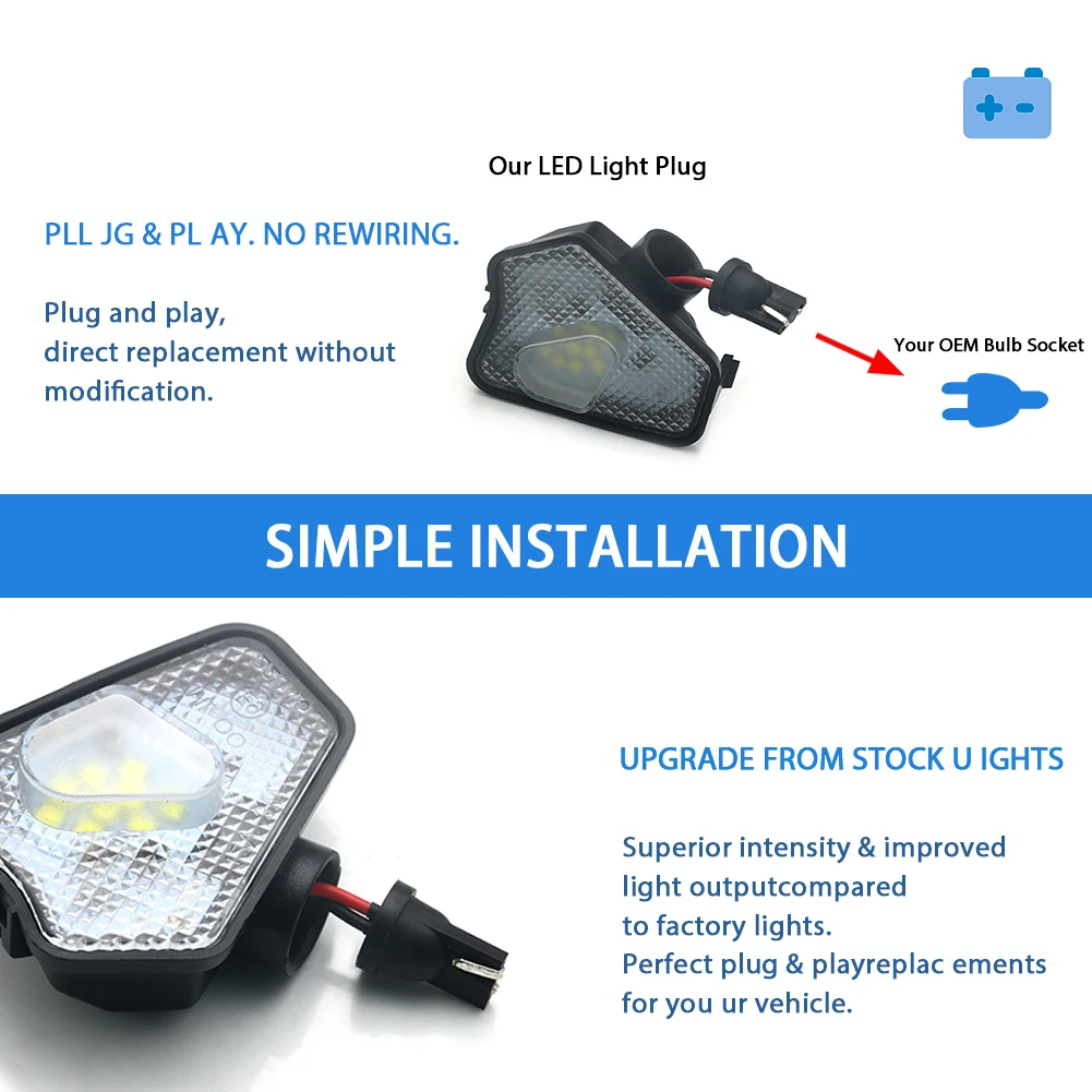 = 2 pièces LED rétroviseur lumière Super lumineux Premium adapté pour Mercedes Benz A B C E CLA GLA GLK S classe W176 W204 W212 W246 X164