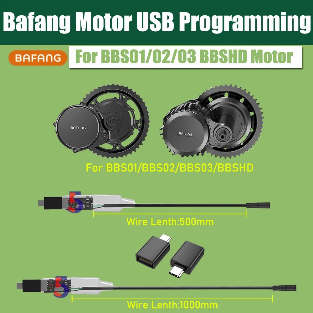 Ebike Bafang USB Programming Cable For 8fun BBS01 BBS02 BBS03 BBSHD Mid Drive/Center Electric Bike Motor Programmed Cable