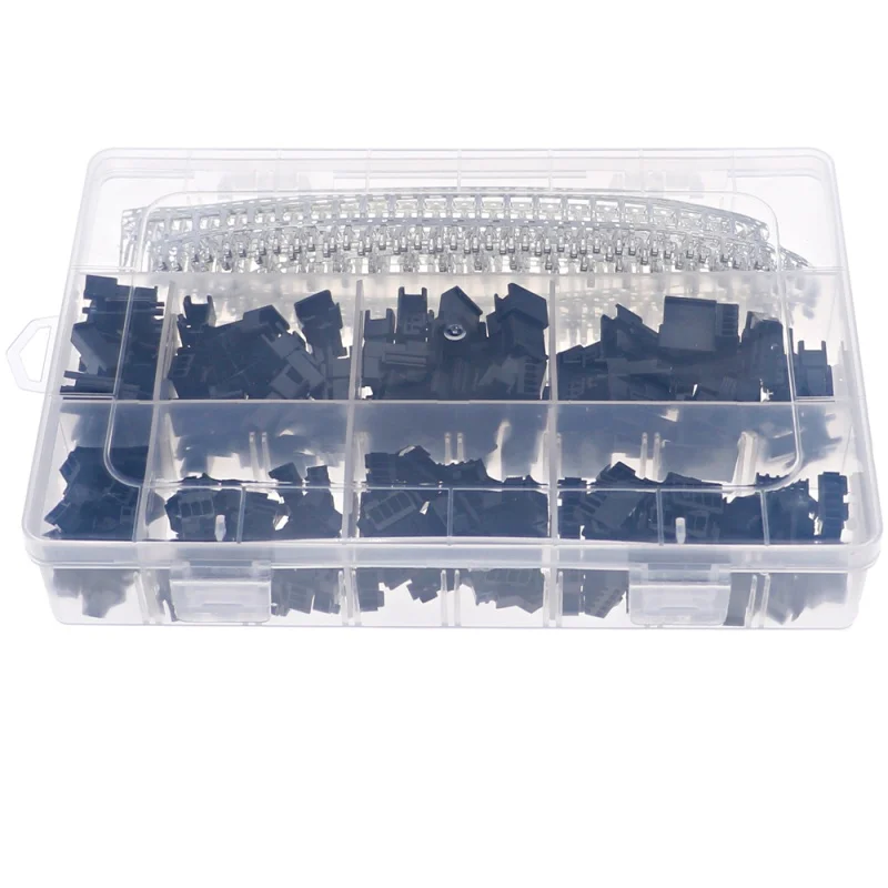 560Pcs SM2.54mm pin black way cable plug electrical DuPont connector pin jumper housing male female wire connector kit