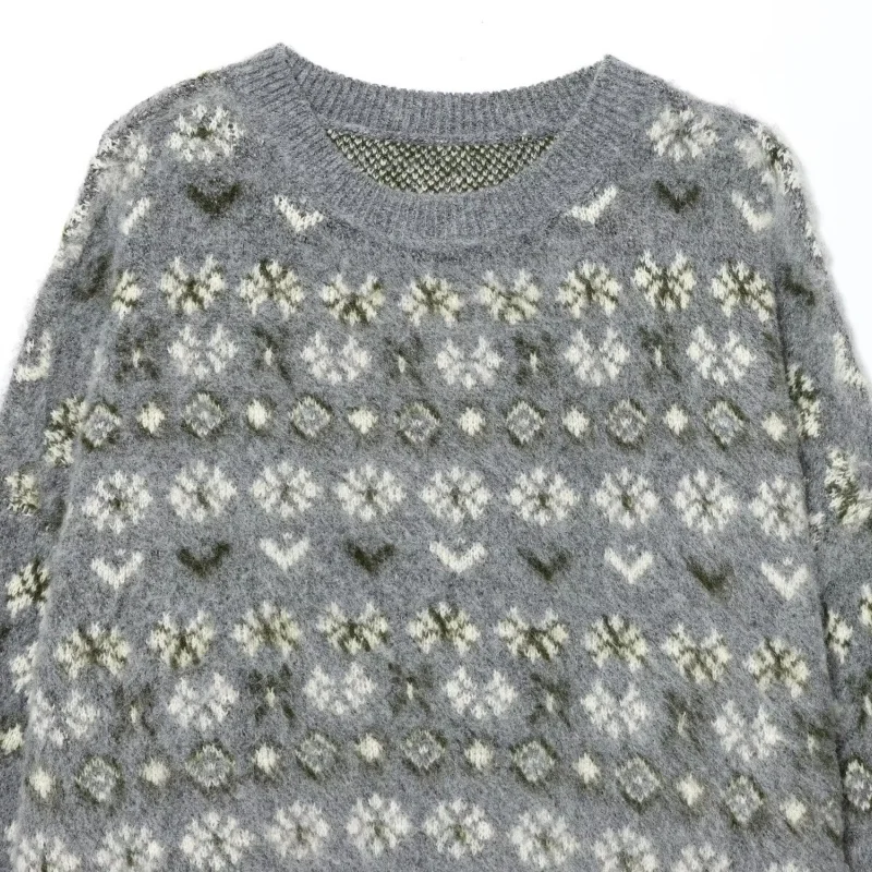 

Вязаный свитер 2025: Новинка, винтажный стиль, свободный крой, женский топ для повседневной носки, теплый...