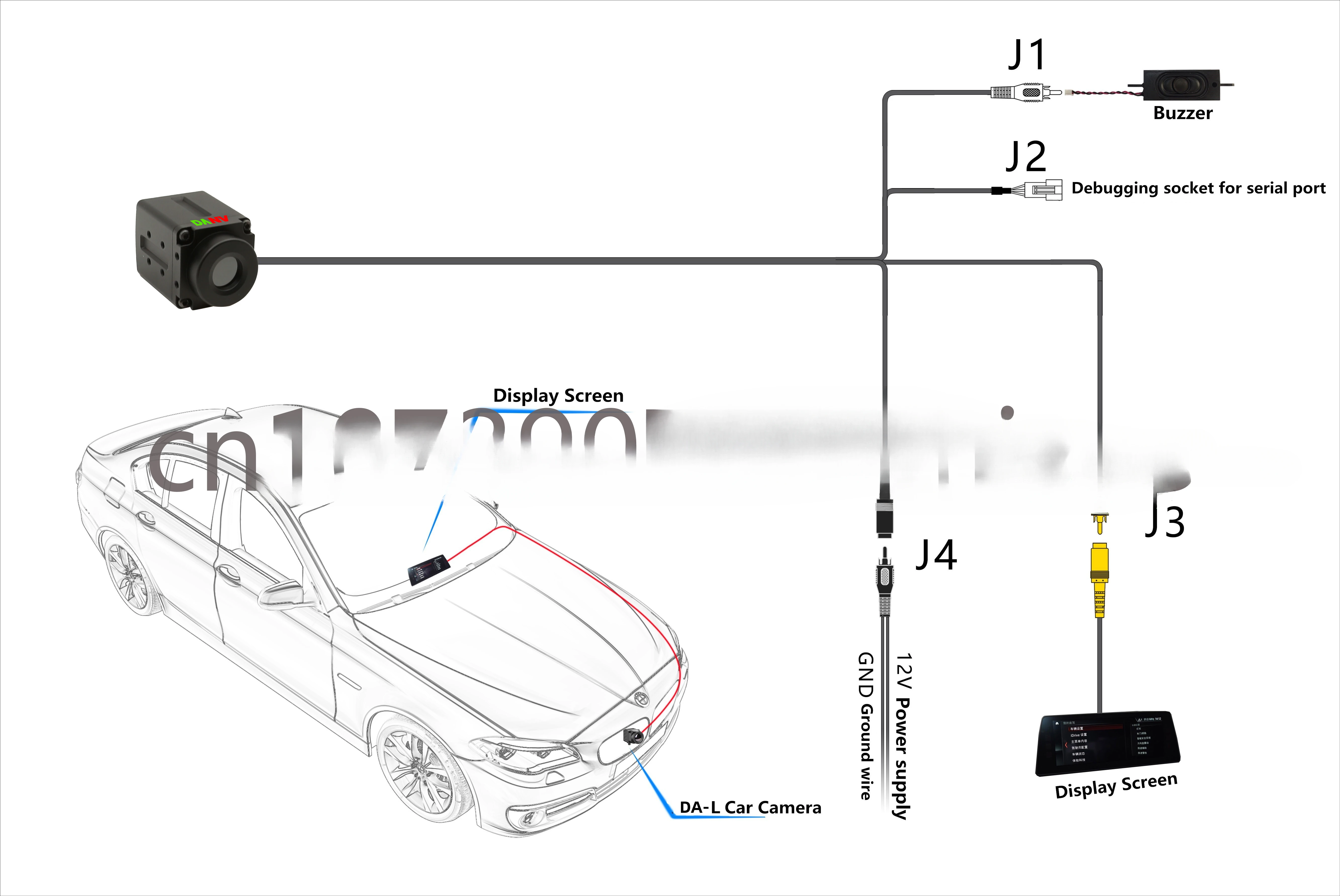 Anti-glare Automatic Mounted Driver Assistant System HD Clear Screen Car Front Thermal Imaging Car Camera