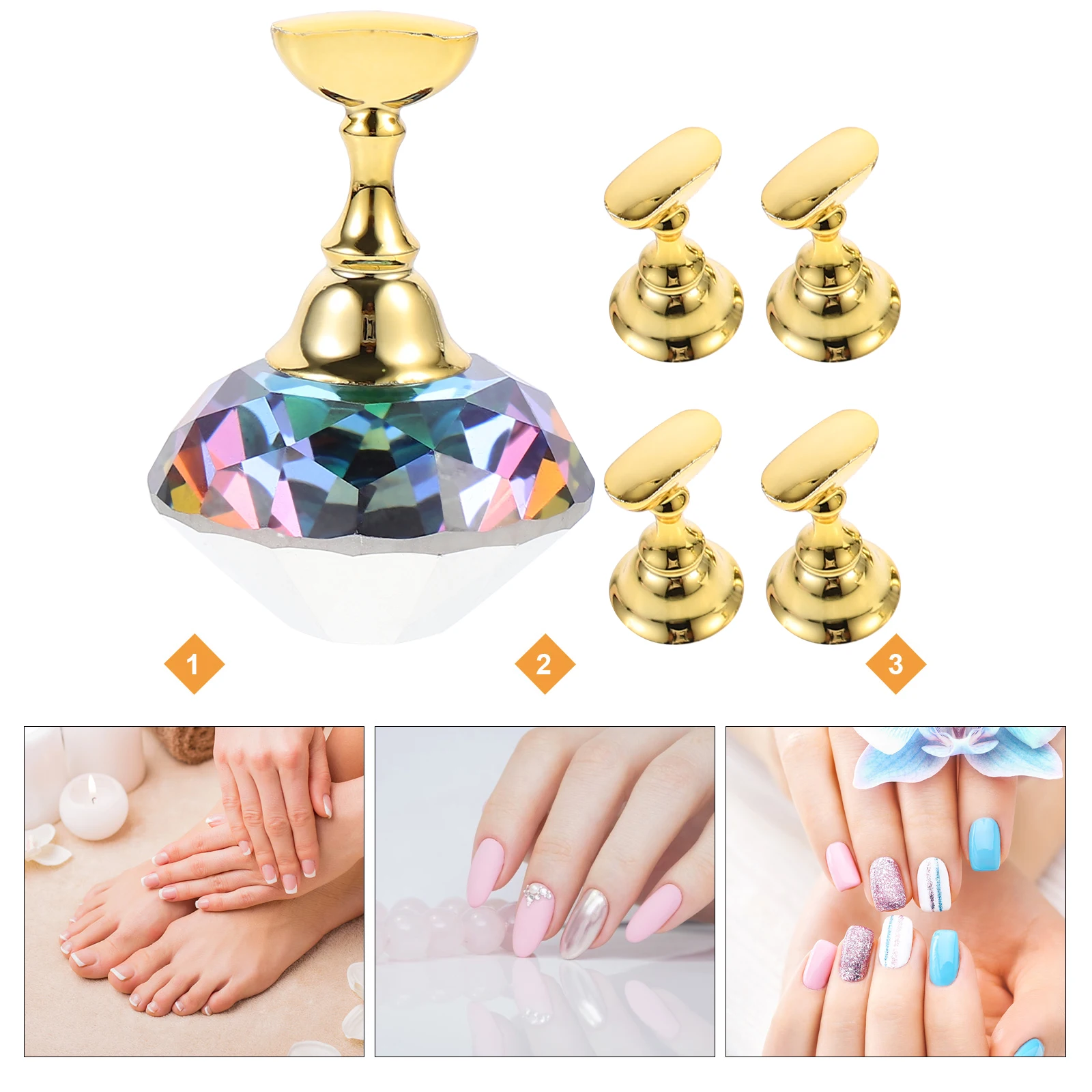 

1 Set Magnetic Nail Art Practice Display Stand Training Holder Salon School Homenail Training Display Holder Nail Art Supplies