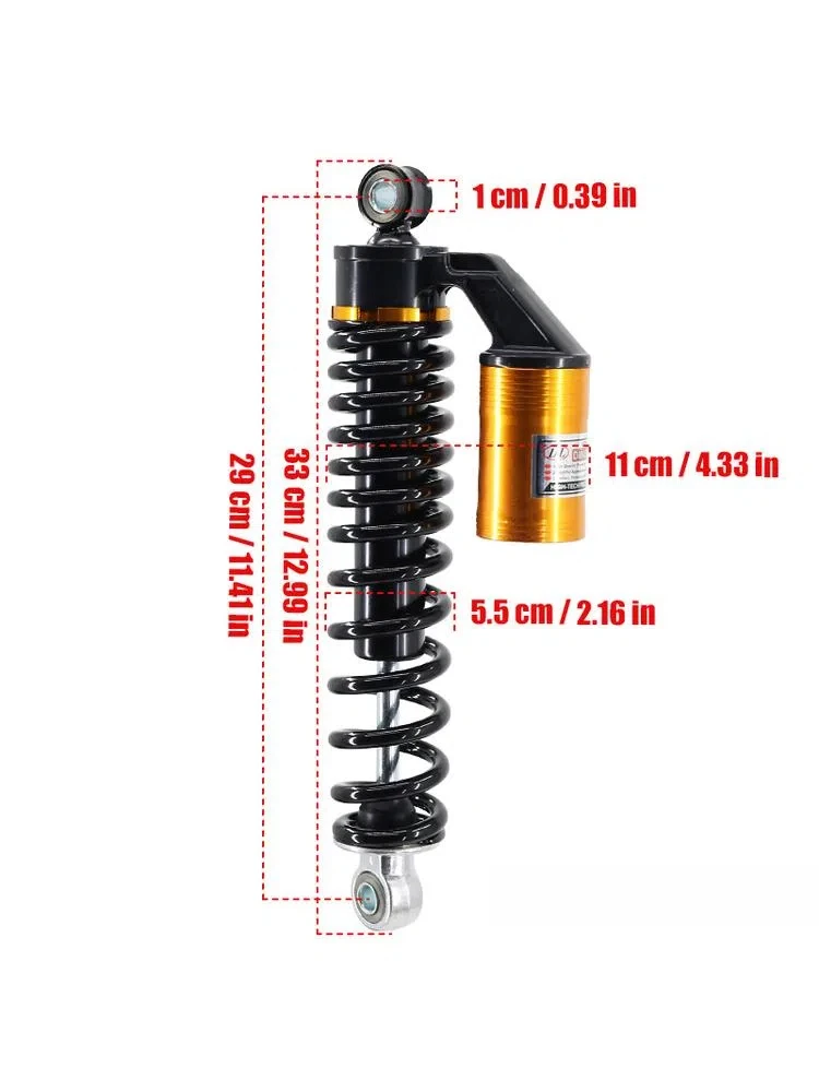 AliExpress NONE NEW 290MM rear shock absorber with airbag spring suitable for Citycoco electric bicycle scooter accessories