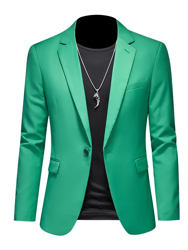 

Мужской повседневный однобортный костюм Jaet, высококачественный двойной разрез ярких цветов, модный весенний сезон, деловой повседневный костюм