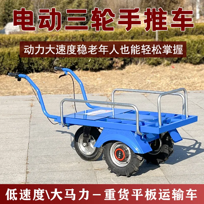Electric chicken bus Agricultural three-wheeled trolley Household two-wheeled truck  orchard climbing transport trolley