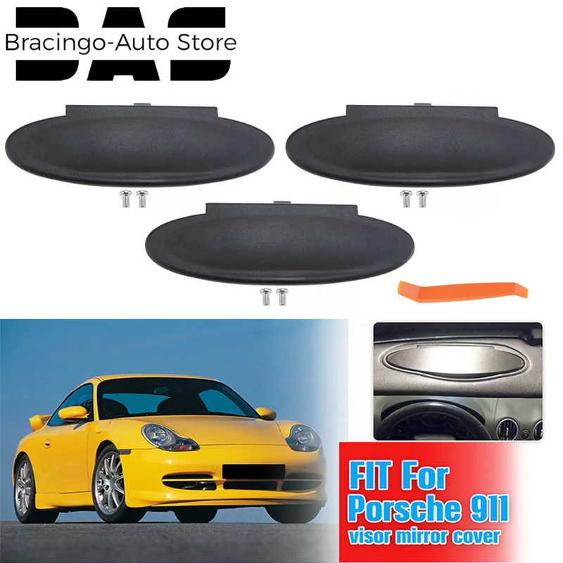 

Bracingo Sun Visor Mirror Cover For Porsche 911 Boxster Cayman 986 987 911 Black Vanity Mirror Cap Car Replacement Accessories